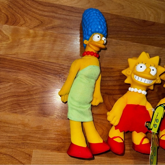 Vtg The Simpsons Family Dolls Burger King Toys 1990 Lisa, Bart, Maggie, Marge - Picture 2 of 12